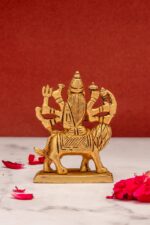 Goddess Brass Durga Idol on Lion – Miniature – 3.5 Inch - Image 6