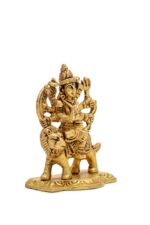 Goddess Brass Durga Idol on Lion – Miniature – 3.5 Inch - Image 4