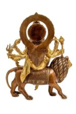 Superfine Brass Durga Idol on Lion – Beautifully Carved – Ashtabhuja – 15 Inch - Image 3