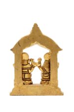 Brass Superfine Ganesh Laxmi Idol – With Frame – 4.25 Inch - Image 3