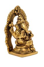 Superfine Lord Brass Ganesha Idol – With Frame – Vighnaharta – 4 Inch - Image 4