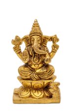 Lord Brass Ganesha Idol seated on Lotus Flower – 3’10” Inch - Image 6