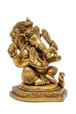 Superfine Lord Brass Ganesh Idol – 6 Inch - Image 5