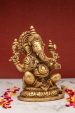 Superfine Lord Brass Ganesh Idol – 7.5 Inch - Image 8