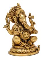 Superfine Lord Brass Ganesh Idol – 7.5 Inch - Image 5