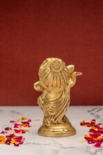 Lord Brass Ganesh Idol in Divine Dance – 5 Inch - Image 7