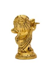 Lord Brass Ganesh Idol in Divine Dance – 5 Inch - Image 4