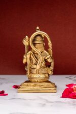 Sitting Brass Hanuman Idol – Aashirwaad Mudra – 4.5 Inch - Image 6