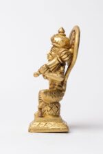 Sitting Brass Hanuman Idol – Aashirwaad Mudra – 4 Inch - Image 3