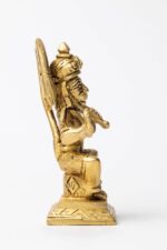 Sitting Brass Hanuman Idol – Aashirwaad Mudra – 4 Inch - Image 2