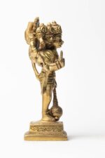 Standing Panchmukhi Brass Hanuman Idol – With 10 Arms- 6 Inch - Image 4