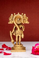Standing Panchmukhi Brass Hanuman Idol – 4 Inch - Image 6
