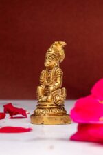 Sitting Brass Hanuman Idol Miniature – 2.5 Inch - Image 2