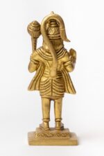 Standing Brass Hanuman Idol – Aashirwad Mudra – 6 Inch - Image 3
