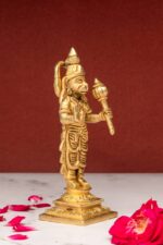 Superfine Standing Brass Hanuman Idol – 5.5 Inch - Image 2