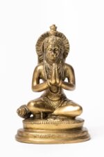 Sitting Brass Hanuman Idol – Anjali Mudra ( Folding Hands ) – 5.5 Inch - Image 6