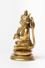 Sitting Brass Hanuman Idol holding Gada- Aashirwad Mudra – 5.5 Inch - Image 4