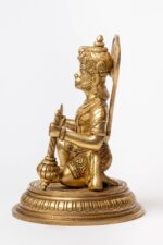 Superfine Brass Hanuman Idol – Ashirwad Mudra – Kneeling – 7 Inch - Image 6
