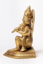 Superfine Brass Hanuman Idol – Ashirwad Mudra – Kneeling – 5.5 Inch - Image 6