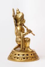 Superfine Brass Hanuman Idol – Ashirwad Mudra & Holding Gada – 11 Inch - Image 3