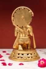 Superfine Brass Hanuman Idol – Ashirwad Mudra & Holding Gada – 11 Inch - Image 7