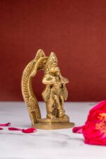 Standing Brass Hanuman Idol Showing Ram Sita in his Chest – 3.35 Inch - Image 3