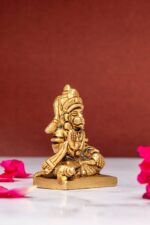 Sitting Brass Hanuman Idol Miniature – Aashirwaad Mudra – 2.5 Inch - Image 2
