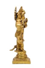 Brass Krishna Idol Playing Flute – 12 Inch - Image 3