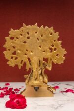Superfine Brass Krishna Idol Playing Flute Under Sacred Tree – 8 Inch - Image 7