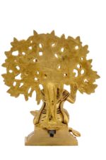 Superfine Brass Krishna Idol Playing Flute Under Sacred Tree – 8 Inch - Image 3