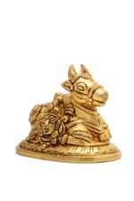 Superfine Brass Nandi Idol – Shiv Face Carving – 2.5 Inch - Image 3