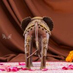 Handcrafted Dhokra Brass Tribal Elephant – Timeless Indian Art with Candle Stand - Image 2