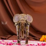 Handcrafted Dhokra Brass Tribal Elephant – Timeless Indian Art with Candle Stand - Image 6