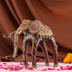 Handcrafted Dhokra Brass Tribal Elephant – Timeless Indian Art with Candle Stand - Image 5