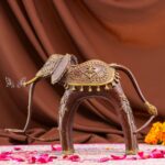 Handcrafted Dhokra Brass Tribal Elephant – Timeless Indian Art with Candle Stand - Image 4