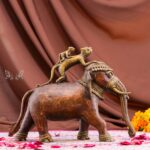 Handcrafted Dhokra Brass Tribal Monkey Elephant – Timeless Indian Art - Image 4