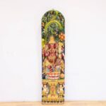 Hand-Carved Wooden Lakshmi Ganesha Panel under Kalpavriksha (5 ft) - Image 2