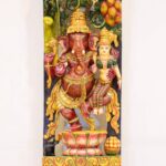 Hand-Carved Wooden Lakshmi Ganesha Panel under Kalpavriksha (5 ft) - Image 3