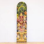 Hand-Carved Wooden Lakshmi Ganesha Panel under Kalpavriksha (5 ft) - Image 7
