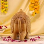 9-Inch Hand-Carved Wooden Elephant – Elegant Home Décor & Gift - Image 5