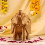 9-Inch Hand-Carved Wooden Elephant – Elegant Home Décor & Gift - Image 3