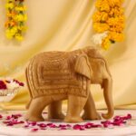 7-Inches Hand-Carved Wooden Elephant – Elegant Home Décor & Gift - Image 3