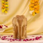 7-Inches Hand-Carved Wooden Elephant – Elegant Home Décor & Gift - Image 5