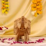7-Inch Hand-Carved Wooden Elephant – Elegant Home Décor & Gift - Image 5