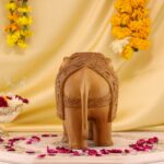 7.5-Inch Hand-Carved Wooden Elephant – Elegant Home Décor & Gift - Image 4