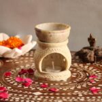 Hand Carved Soap Stone Oil Burner Jaal Design