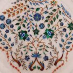 Marble Inlay Plate 11.5 Inches with Stand - Image 3