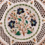 Marble Inlay Plate 13.5 Inches with Stand - Image 3