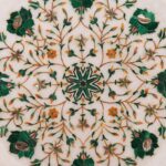 Marble Inlay Plate 11.5 Inches with Stand - Image 2
