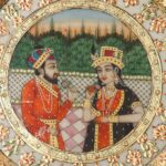 Hand Painted Marble Plate With Gold Work - Image 2